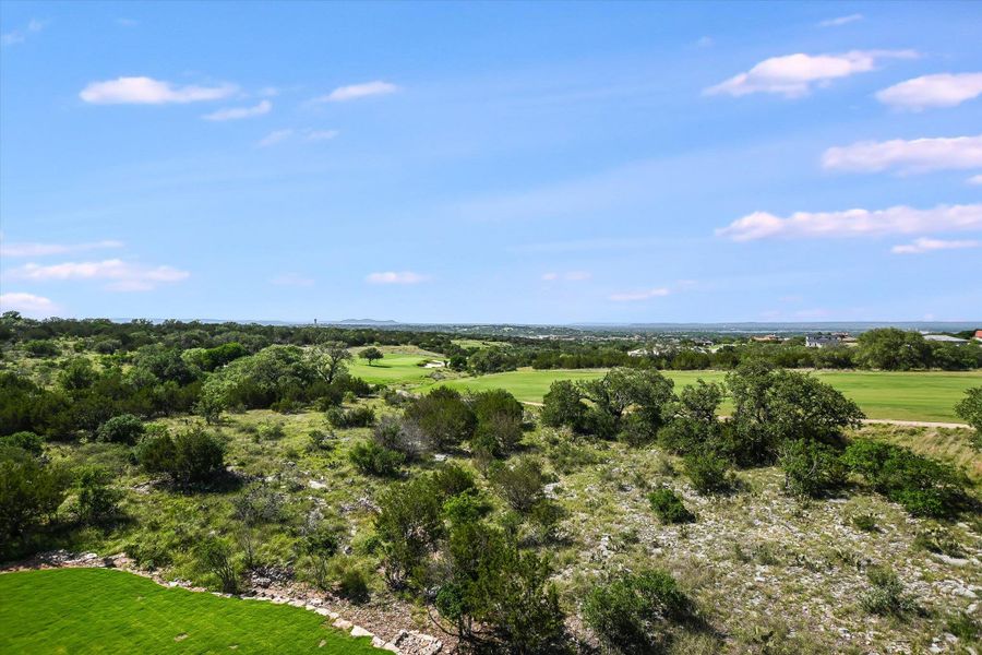 Bird's eye view of a golf course Bird's eye view of a golf course