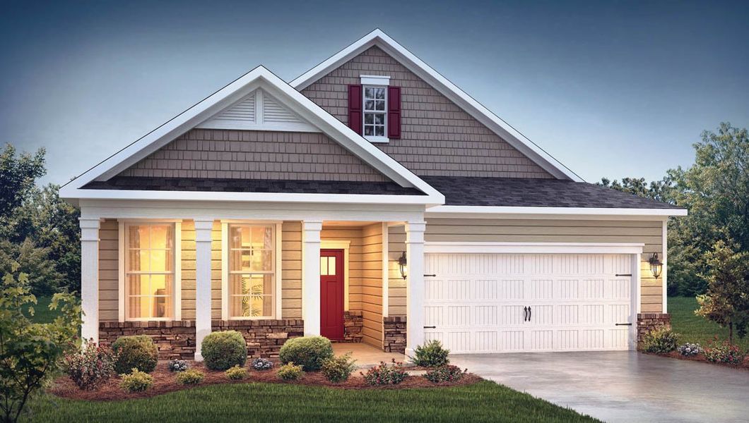 Representative exterior photo of a completed home built from the Bristol by D.R. Horton in The Villas at Kinsley, Jamestown, NC (Image 18). Representative exterior photo of a completed home built from the Bristol by D.R. Horton in The Villas at Kinsley, Jamestown, NC (Image 18).