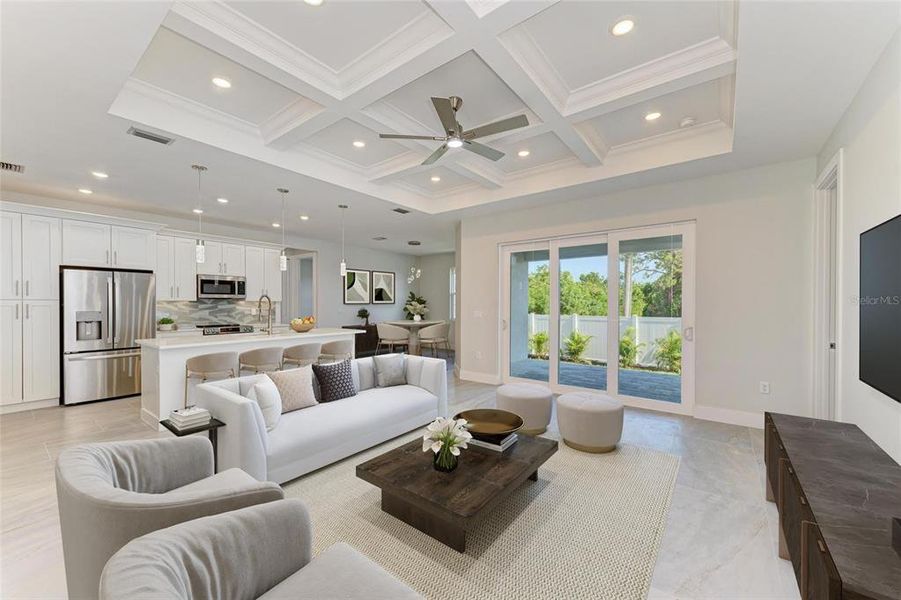 Furnished interior view inside a new home in , Venice (Image 17). Furnished interior view inside a new home in , Venice (Image 17).