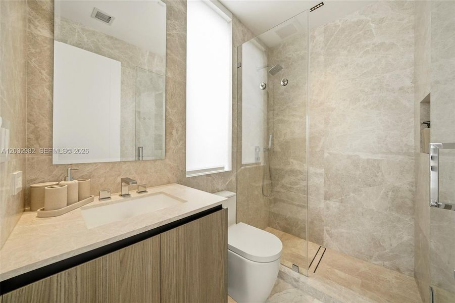 Furnished interior view inside a new home in , Miami Beach (Image 9). Furnished interior view inside a new home in , Miami Beach (Image 9).