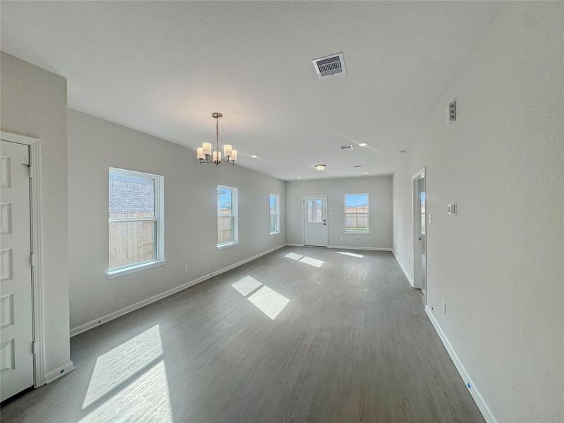 The Piedmont- Dining into Family Room.
