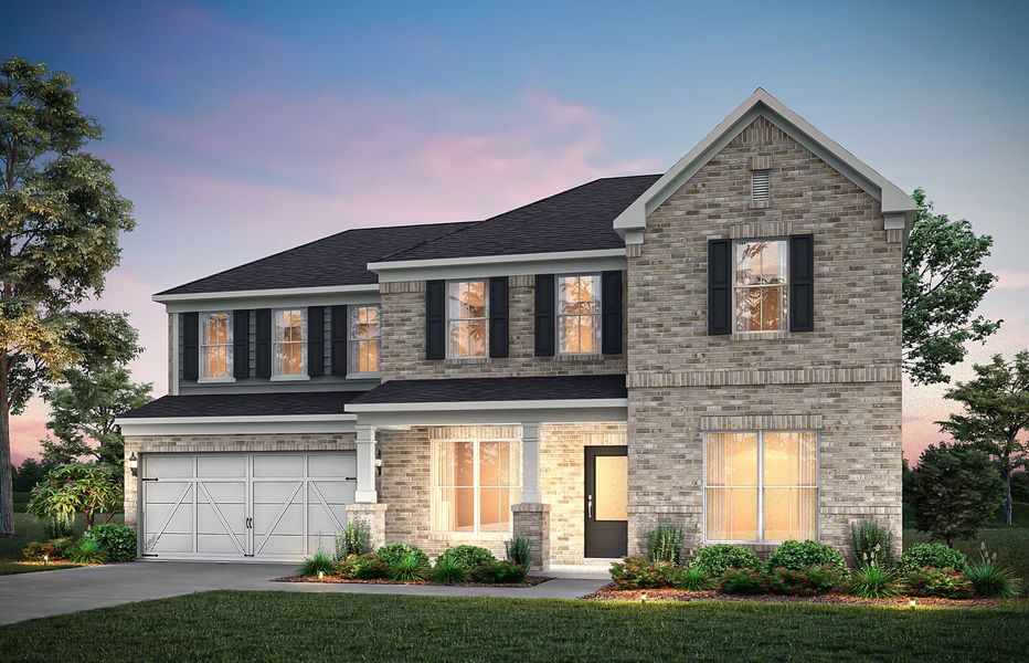Representative exterior photo of a completed home built from the Woodward by Pulte Homes in Riversprings, Dacula, GA (Image 20). Representative exterior photo of a completed home built from the Woodward by Pulte Homes in Riversprings, Dacula, GA (Image 20).
