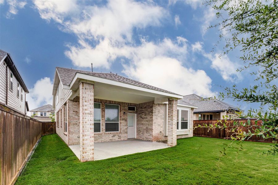Exterior details and patio area of a home in Bridgeland 45's, Cypress (Image 3).