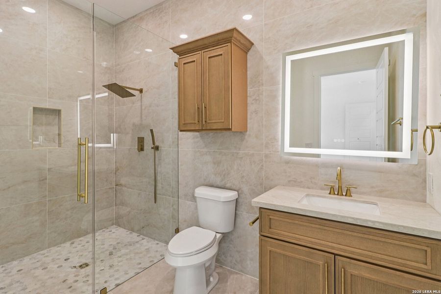 Furnished interior view inside a new home in , Fischer (Image 30).