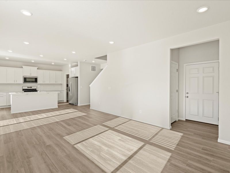 The Juniper floorplan interior image taken at a Meritage Homes community in Colorado Springs. The Juniper floorplan interior image taken at a Meritage Homes community in Colorado Springs.