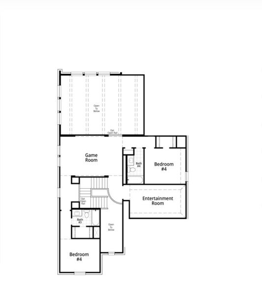 2D floor plan layout for the Layton by Highland Homes in Ridgeline: 50ft. lots, McKinney, TX (Image 6). 2D floor plan layout for the Layton by Highland Homes in Ridgeline: 50ft. lots, McKinney, TX (Image 6).