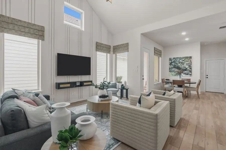 Representative furnished interior of a home built from the Tobias by Chesmar Homes in The Crossvine, Forney (Image 3).