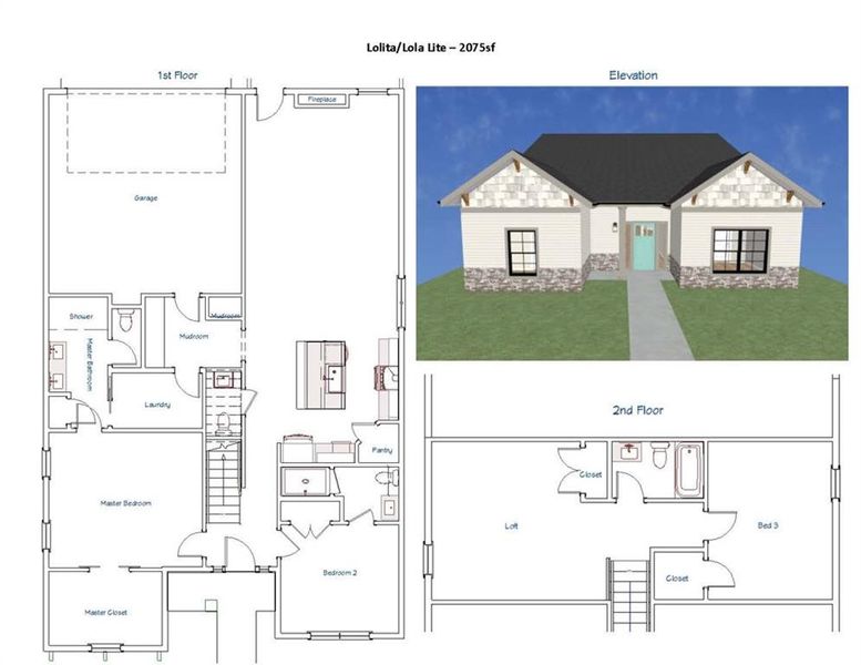 2D floor plan layout of this home in , Emerson, GA (Image 3).