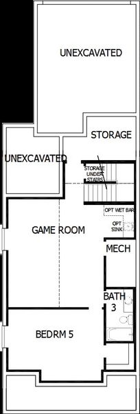 2D floor plan layout of this home in Revel Crossing at Wolf Ranch – The Outlook Collection, Colorado Springs, CO (Image 6).