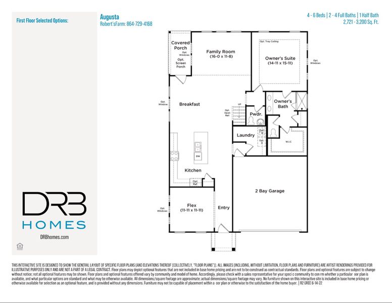 2D floor plan layout for the Augusta by DRB Homes in Robert's Farm, Greenville, SC (Image 3). 2D floor plan layout for the Augusta by DRB Homes in Robert's Farm, Greenville, SC (Image 3).