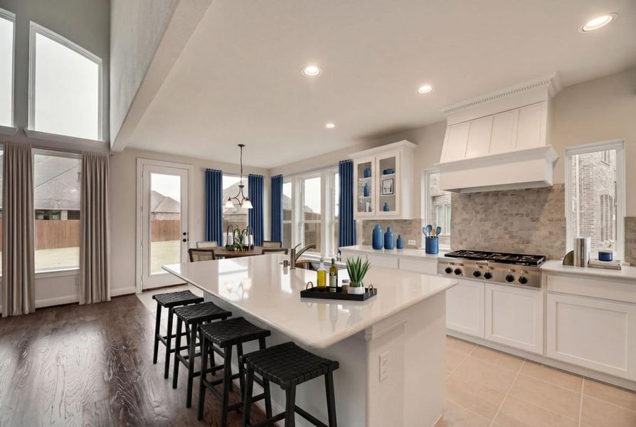 Representative furnished interior of a home built from the Fenestra by Grand Homes in Edgewater, Fate (Image 10). Representative furnished interior of a home built from the Fenestra by Grand Homes in Edgewater, Fate (Image 10).
