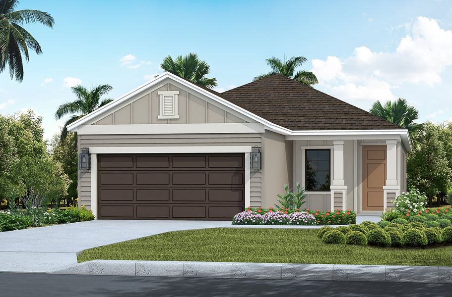 Representative exterior photo of a completed home built from the Imagination 2 by Neal Communities in Canoe Creek, Parrish, FL (Image 2).