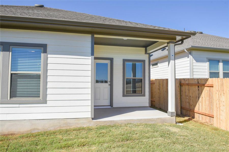 Rear of Home and covered patio