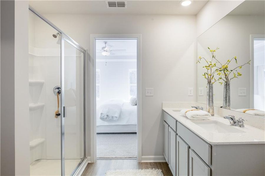 Furnished interior view inside a new home in , Conyers (Image 36).