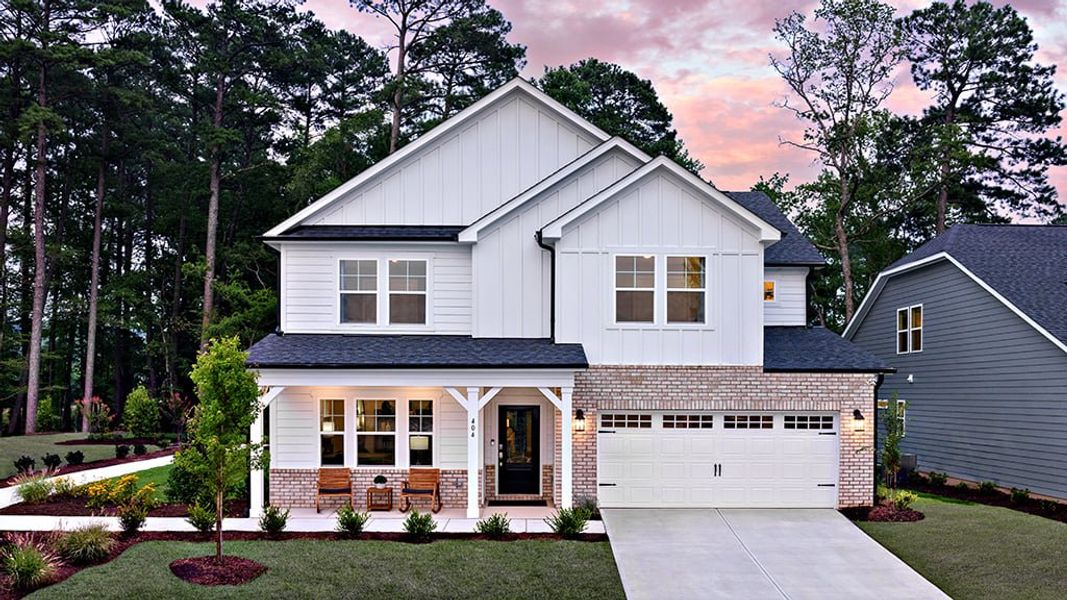 Representative exterior photo of a completed home built from the Wayland by Taylor Morrison in Hickory Grove, Sanford, NC (Image 1).