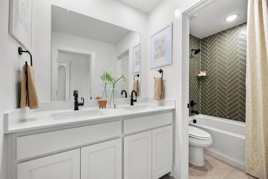 Furnished interior view inside a new home in North Square at Uptown, Celina (Image 23).
