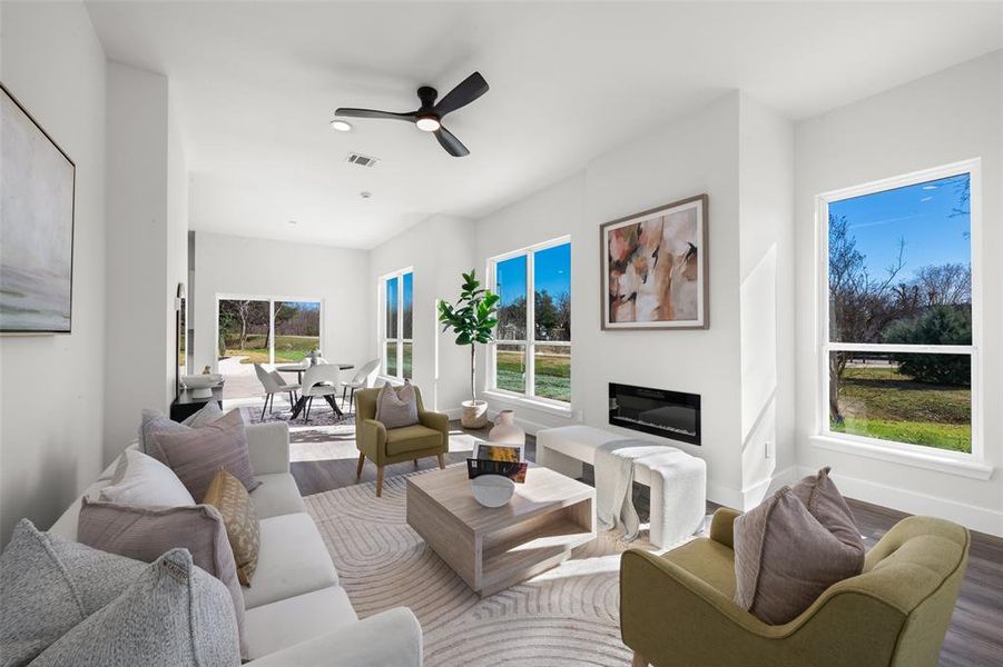 Furnished interior view inside a new home in , Dallas (Image 13).