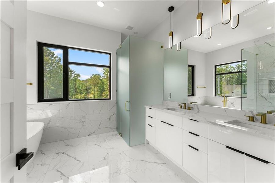 Furnished interior view inside a new home in , Hoschton (Image 29).