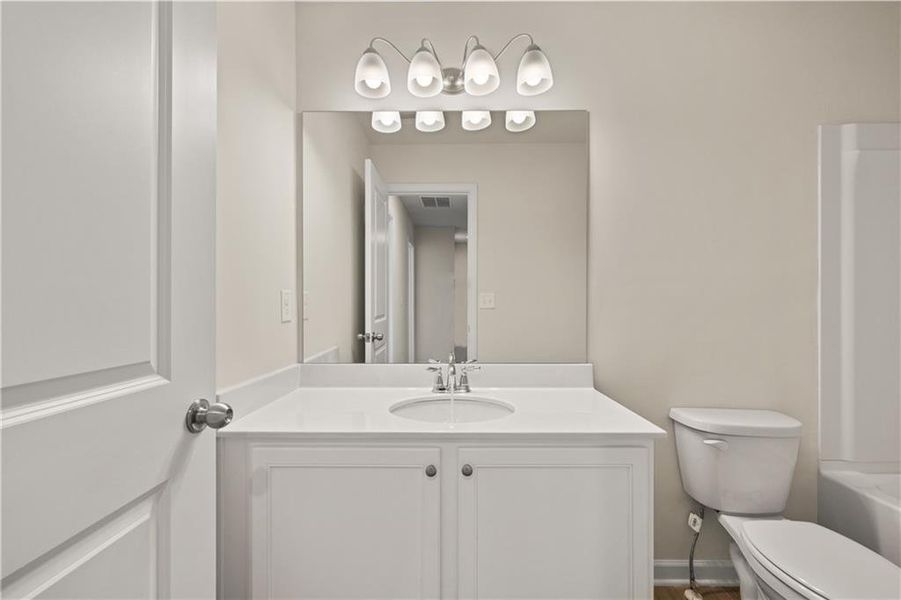 Furnished interior view inside a new home in Sandtown Falls, Atlanta (Image 11). Furnished interior view inside a new home in Sandtown Falls, Atlanta (Image 11).