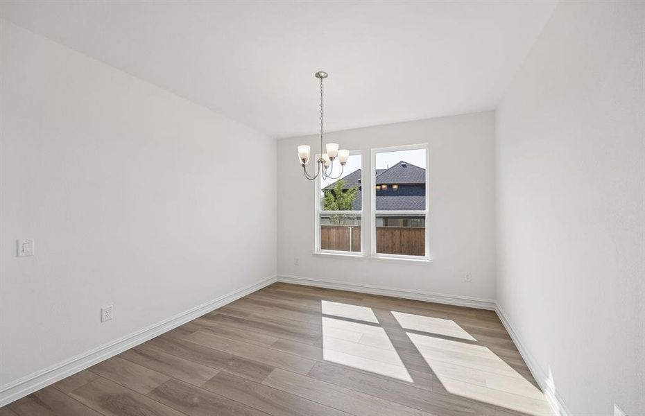 Formal dining room off home entryway
