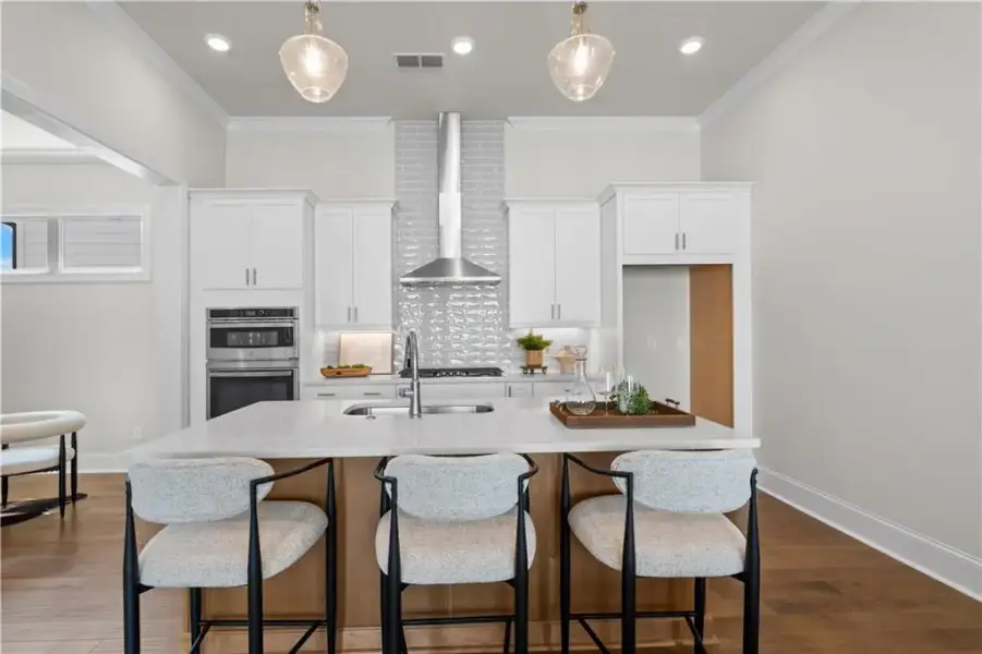 Furnished interior view inside a new home in The Villas at Aberdeen, Hoschton (Image 6).