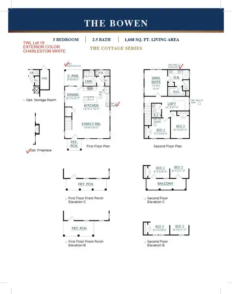 2D floor plan layout of this home in Twin Lakes, Johns Island, SC (Image 3).