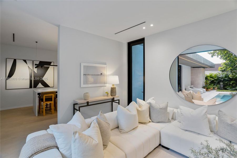 Furnished interior view inside a new home in , Miami (Image 4). Furnished interior view inside a new home in , Miami (Image 4).