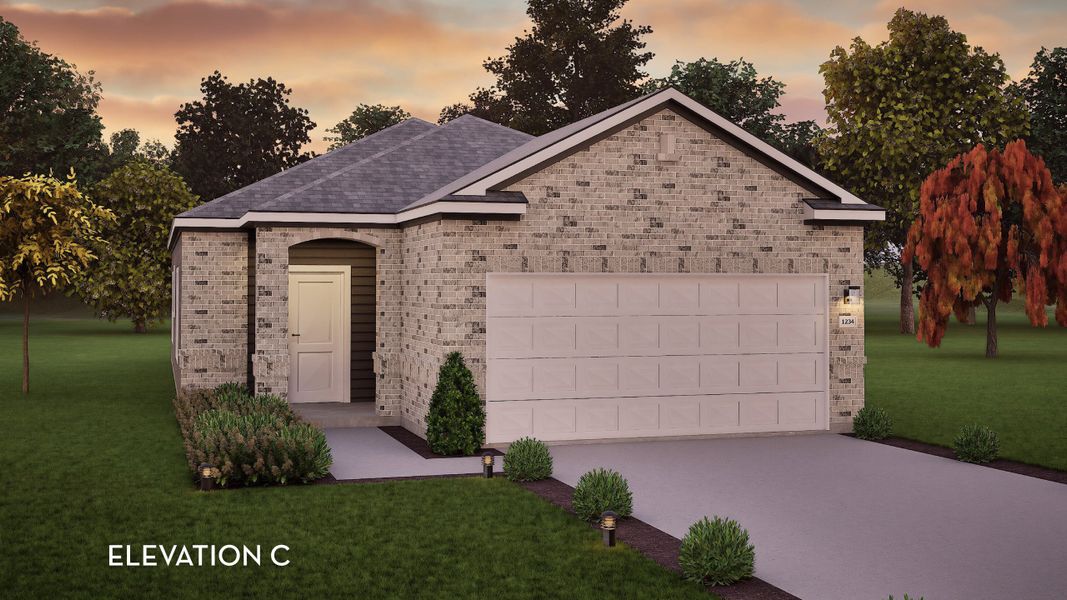 Representative exterior photo of a completed home built from the Pine by CastleRock Communities in Serenada, Brookshire, TX (Image 12).