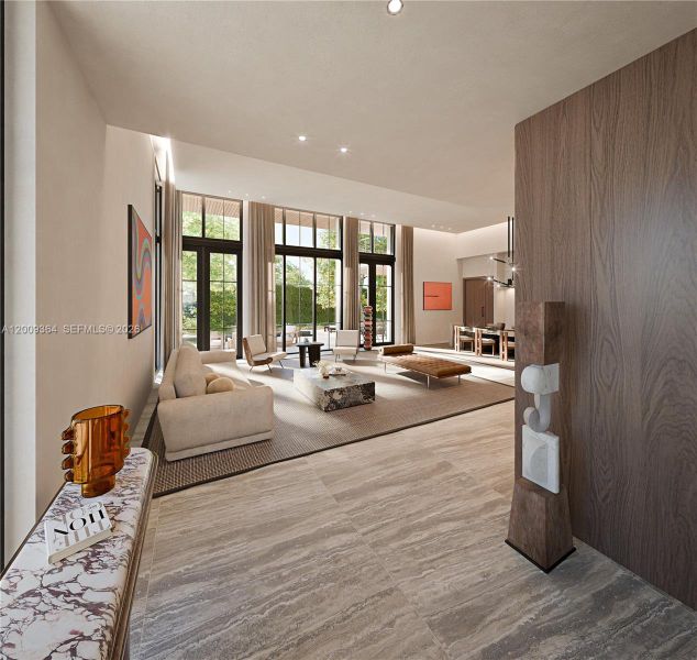 Furnished interior view inside a new home in , Miami (Image 8).