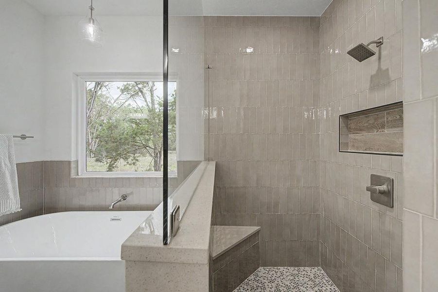 Furnished interior view inside a new home in , Wimberley (Image 33).