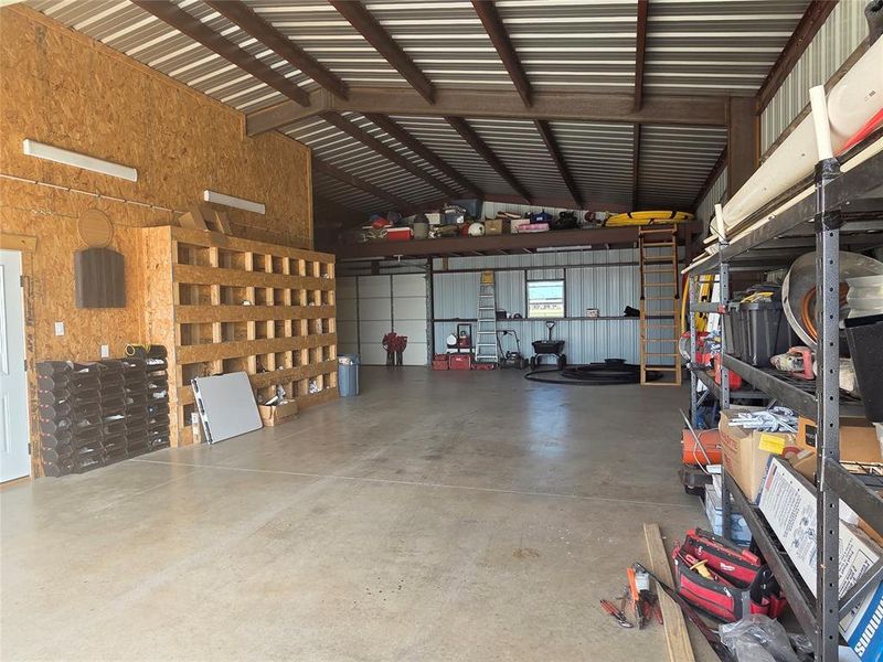 Inside New Large Workshop with Storage.
