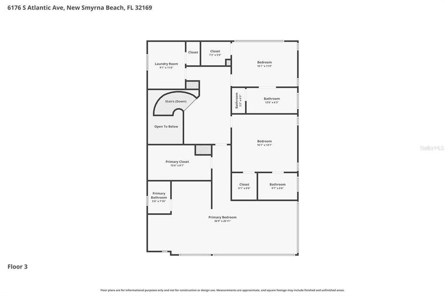 2D floor plan layout of this home in , New Smyrna Beach, FL (Image 7).