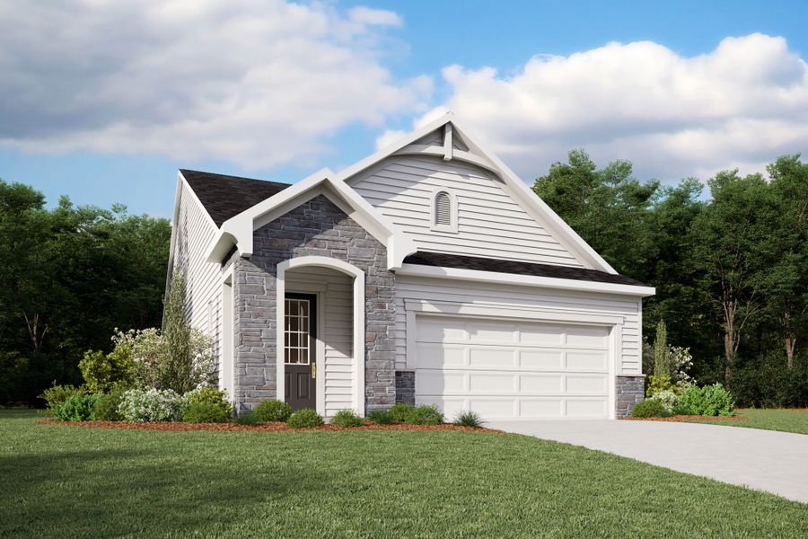 Representative exterior photo of a completed home built from the Morgan by Mattamy Homes in Providence Creek, Fuquay Varina, NC (Image 28).