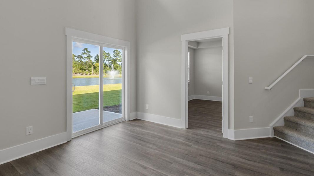 Spacious, unfurnished interior of a new home in The Palms at Indigo Preserve Townhomes, Leland (Image 19). Spacious, unfurnished interior of a new home in The Palms at Indigo Preserve Townhomes, Leland (Image 19).