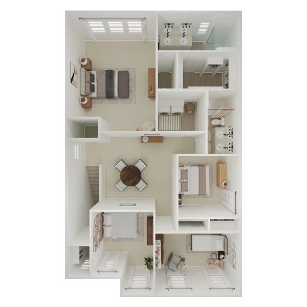 2D floor plan layout for the Prairie Willow by K. Hovnanian® Homes in Heritage Ranch, Sherman, TX (Image 5).