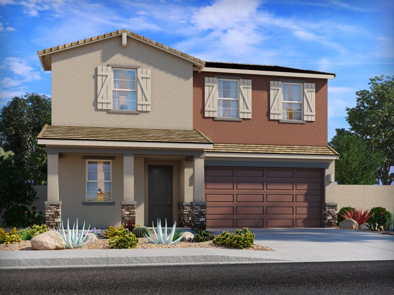 Representative exterior photo of a completed home built from the Sapphire by Meritage Homes in Alamar at Rocking K, Vail, AZ (Image 2).