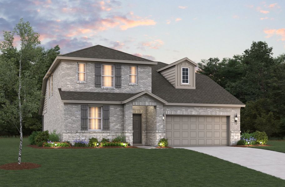 Representative exterior photo of a completed home built from the Cascade by Beazer Homes in The Villages of Hurricane Creek: Meadows 50', Anna, TX (Image 17). Representative exterior photo of a completed home built from the Cascade by Beazer Homes in The Villages of Hurricane Creek: Meadows 50', Anna, TX (Image 17).