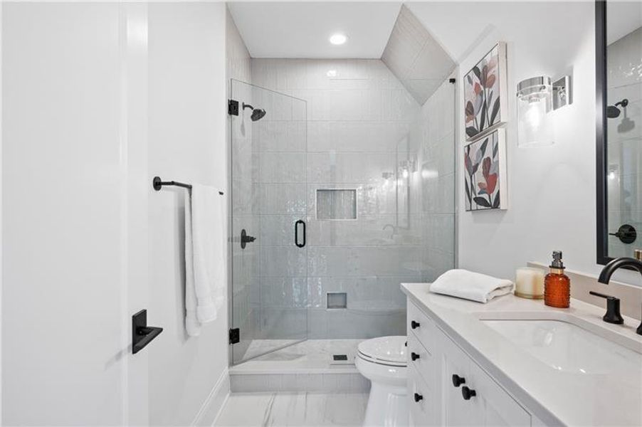 Furnished interior view inside a new home in Crossroads, Alpharetta (Image 27).