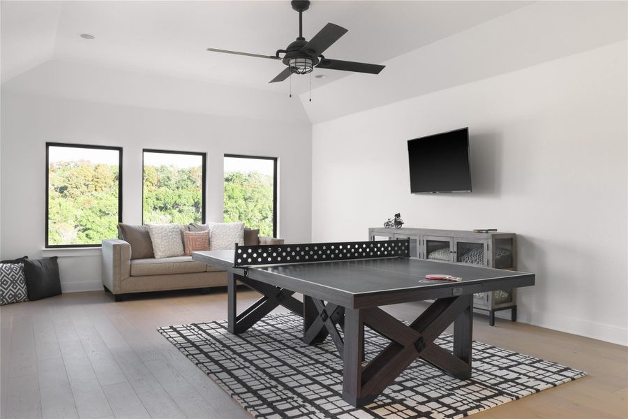 Upstairs Game Room with 3 adjacent bedrooms