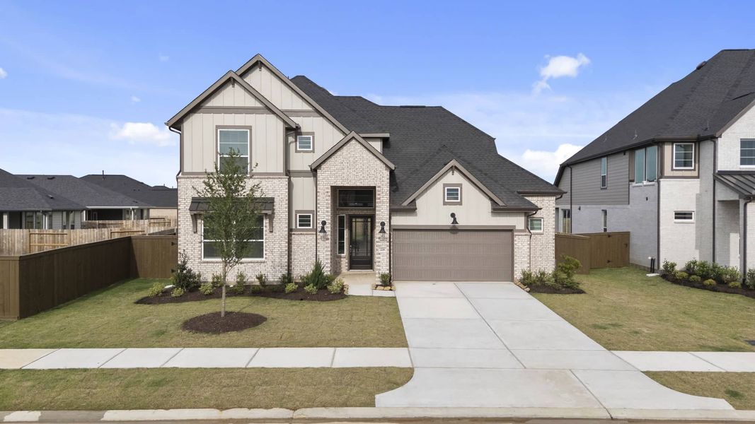 Front exterior of a new home in Attwater 55s, Waller, TX, highlighting curb appeal (Image 23).