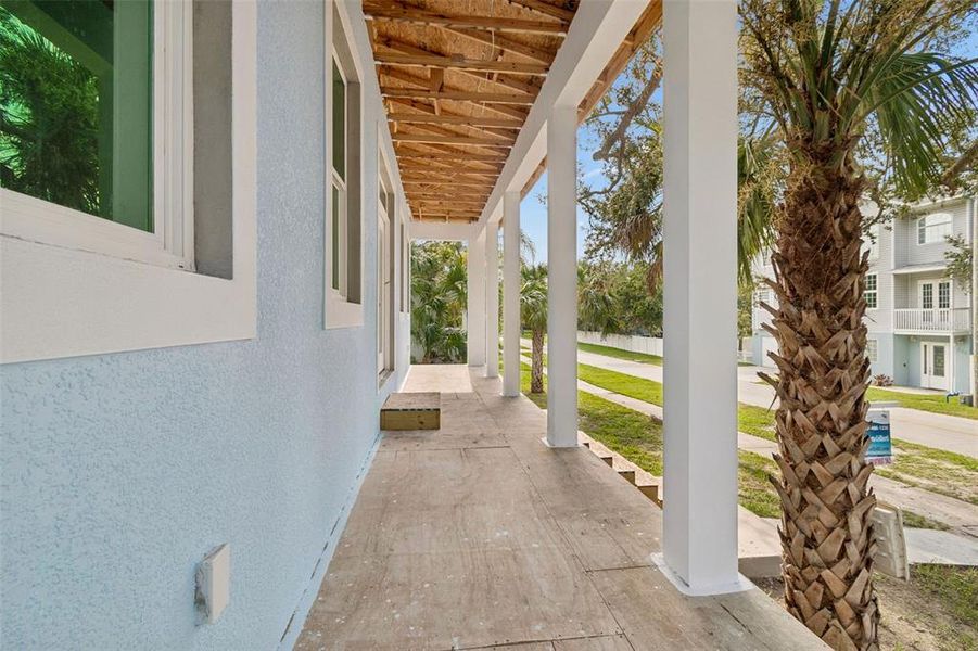 Exterior details and patio area of a home in , Crystal Beach (Image 20).