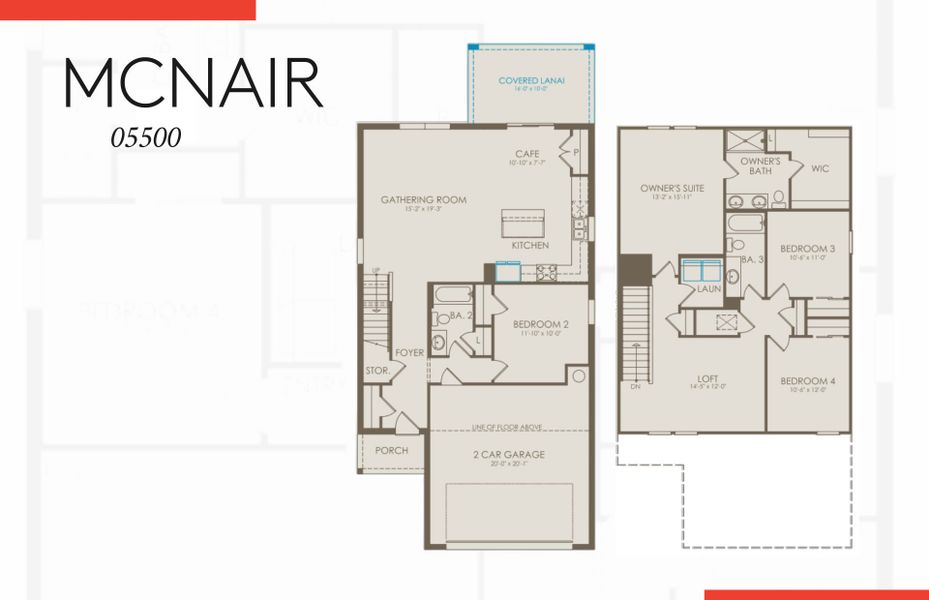 2D floor plan layout of this home in Whispering Lakes, Lehigh Acres, FL (Image 4).