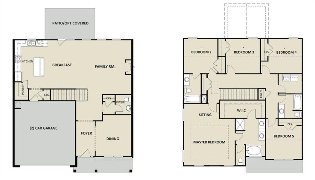 2D floor plan layout of this home in Paces Estates, Lithia Springs, GA (Image 4).