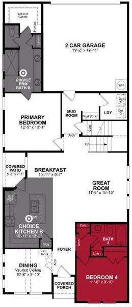 Beazer Homes Wildflower Ranch Alpine Floorplan.