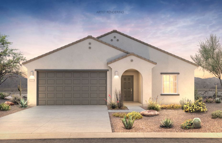 Representative exterior photo of a completed home built from the Lantana by Centex in Copper Falls, Buckeye, AZ (Image 13).