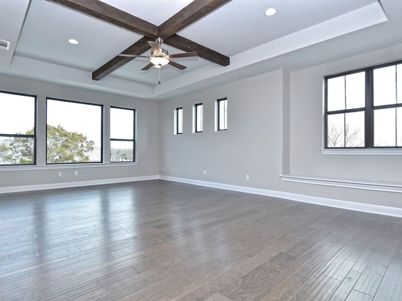 Representative unfurnished interior of a home built from the Madera II by Giddens Homes in Scofield Farms Estates, Georgetown (Image 299).