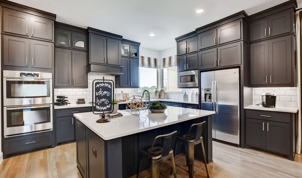 Stunning gourmet kitchen with island