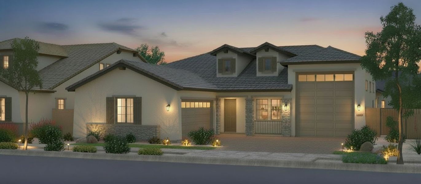 Representative exterior photo of a completed home built from the Annapolis by Fulton Homes in Sonoma Coast, Queen Creek, AZ (Image 5).