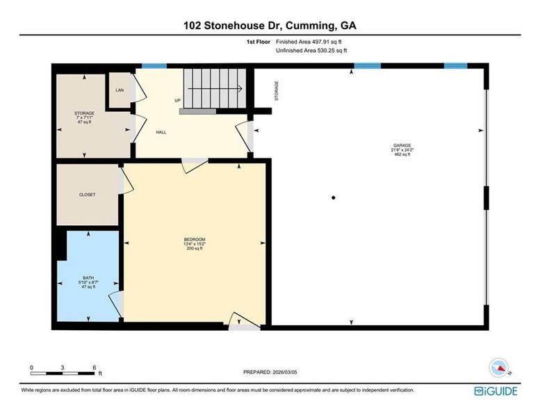 2D floor plan layout of this home in , Cumming, GA (Image 7).