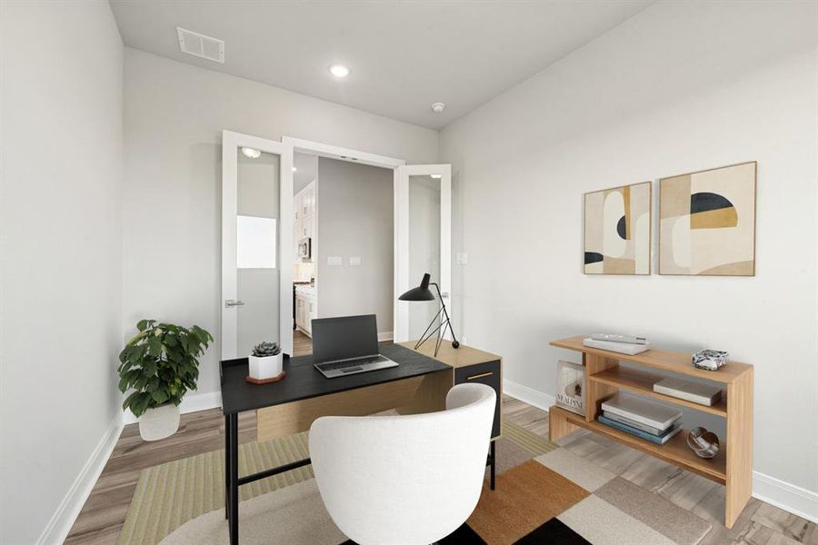 Furnished interior view inside a new home in Myrtle Creek, Waxahachie (Image 5).